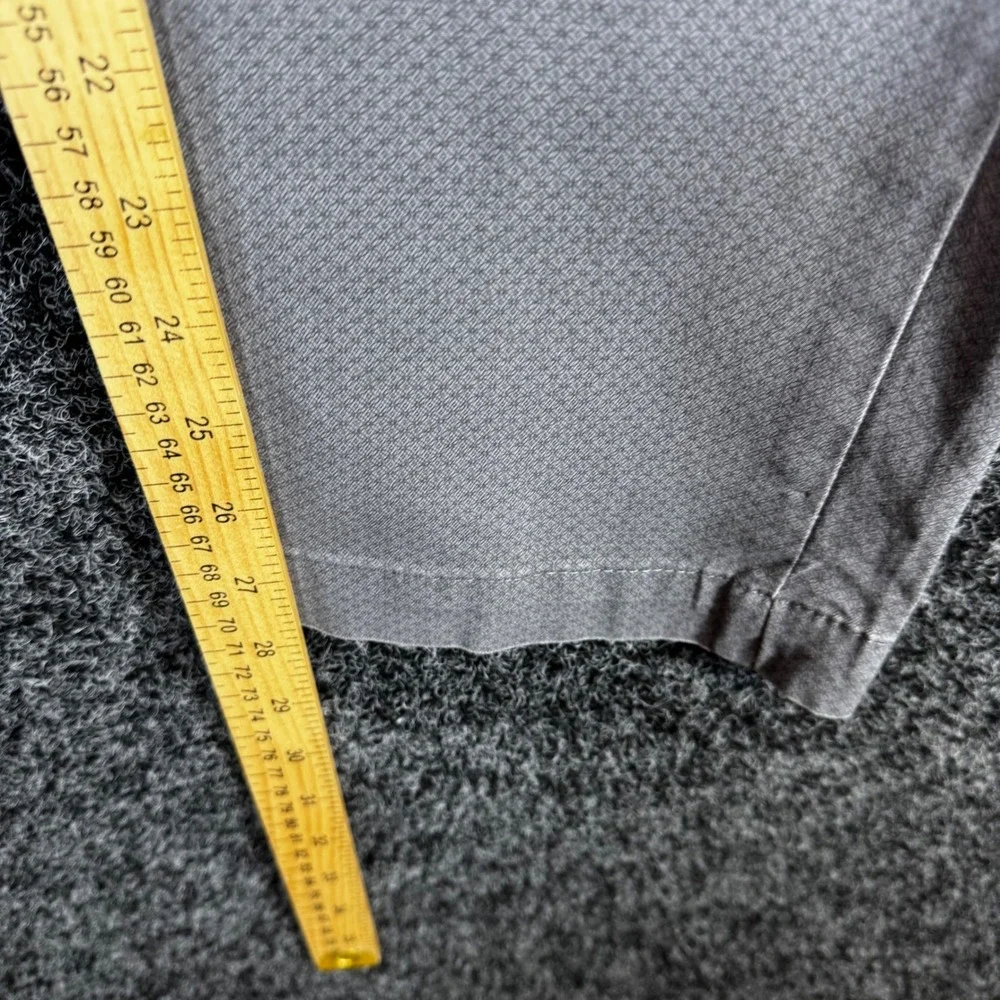 Banana Republic Fulton Skinny Chino Mens 34x30 Grey Geometric Print Pants